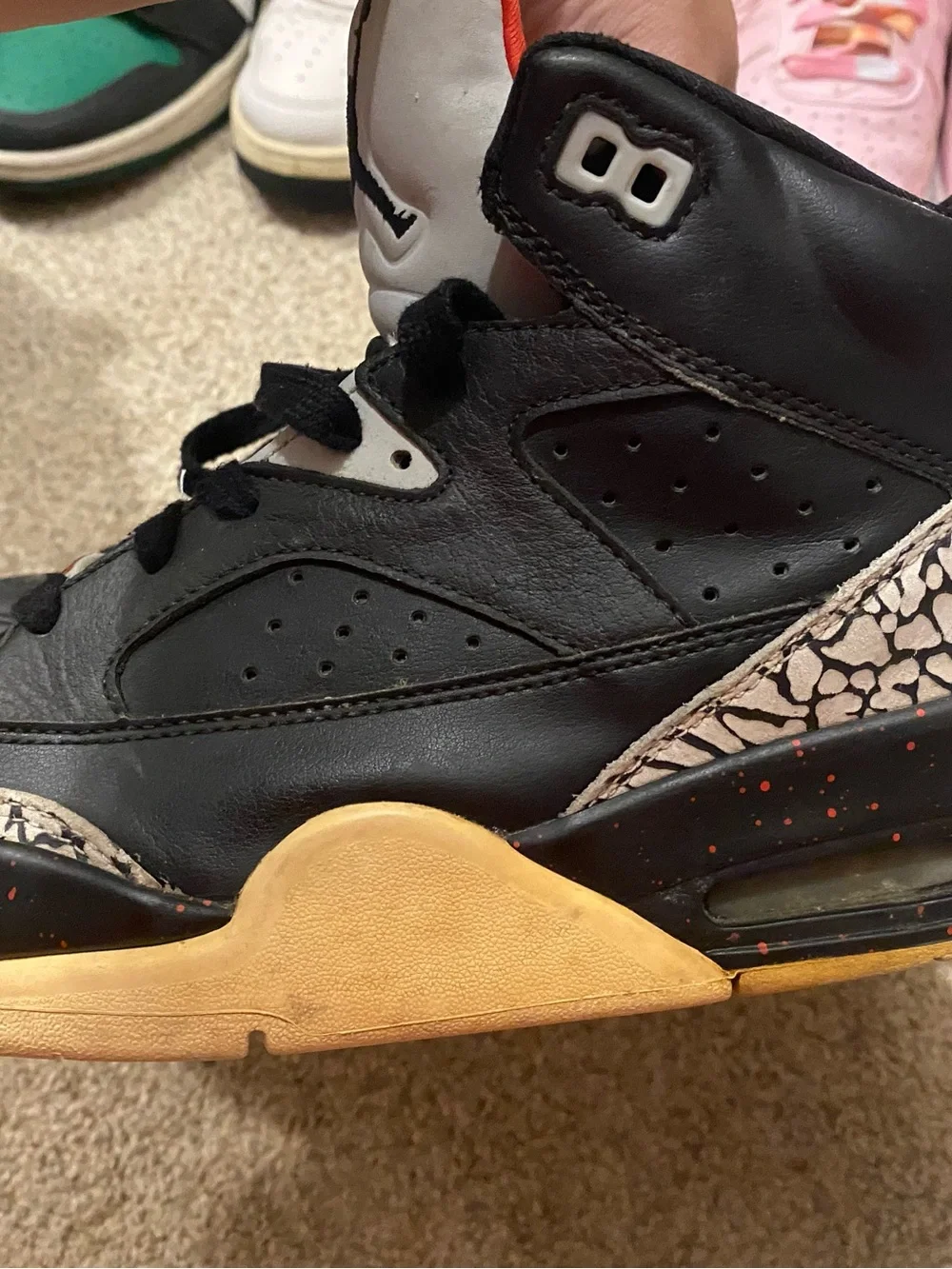 Jordan Son of Mars Black, Grey and Red Sneakers.